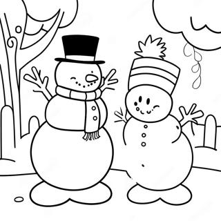 Frosty Le Bonhomme De Neige Pages À Colorier