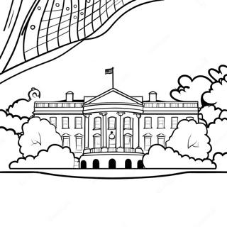 Page A Colorier De La Maison Blanche Presidentielle 43944-34735