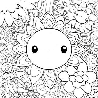 Page A Colorier De La Fleur De Takashi Murakami 44383-35087