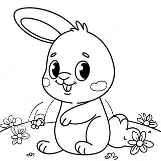 Page A Colorier De Mignon Petit Lapin Blanc 44764-35385