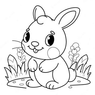 Page A Colorier De Mignon Petit Lapin Blanc 44764-35388