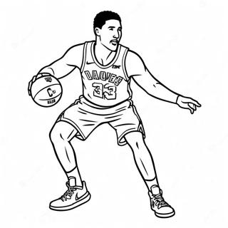 Page A Colorier De Klay Thompson Tir A Trois Points 44834-35442