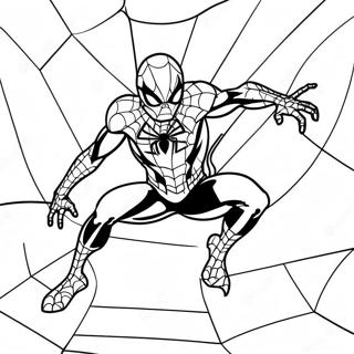 Page A Colorier De La Pose Dynamique De Liron Spider 44924-35512