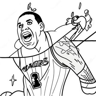 Page A Colorier De Magic Johnson En Action 45054-35621