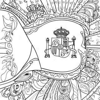 Page A Colorier Du Drapeau Espagnol 45213-35752