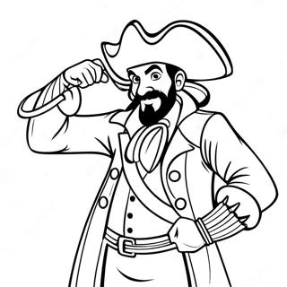 Page A Colorier De Capitaine Crochet Avec Sa Main En Crochet 46204-36519