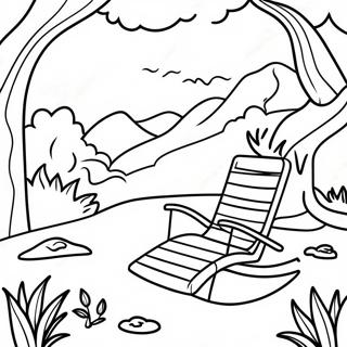 Page A Colorier De Scene Naturelle Relaxante 4671-3732