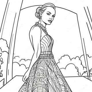 Page A Colorier Du Defile De Mode Dior 48294-38192