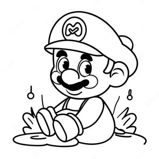 Bébé Mario Pages À Colorier