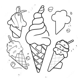 Glace Licorne Pages À Colorier