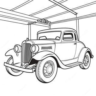 Page A Colorier De Garage De Mecanicien Vintage 48774-38597