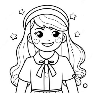 Fille Preppy Roblox Pages À Colorier