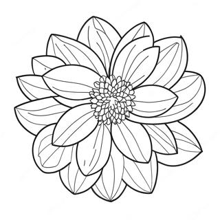 Page A Colorier Fleur De Dahlia 49153-38878