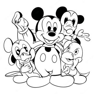 Mickey Mouse Avec Des Amis A Colorier 49894-39478