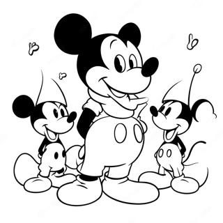 Mickey Mouse Avec Des Amis A Colorier 49894-39479