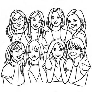 Page A Colorier Groupe Des Membres De Twice 50114-39635