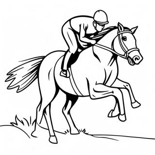 Page A Colorier Cheval De Course Au Galop 50164-39686