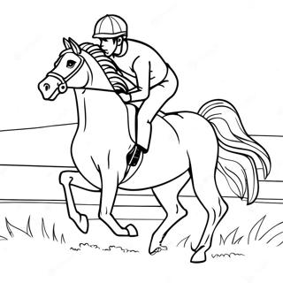 Page A Colorier Cheval De Course Au Galop 50164-39687