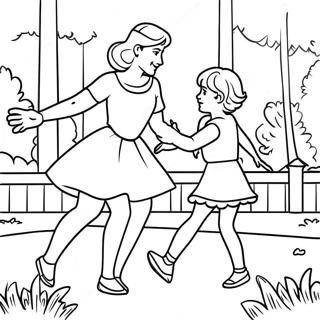 Page A Colorier De Diana Et Roma Jouant Dans Le Parc 5051-4025