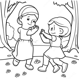 Page A Colorier De Diana Et Roma Jouant Dans Le Parc 5051-4026