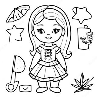 Page A Colorier De Poupee En Papier Marisole Monday 50603-40022