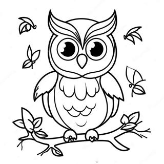 Page A Colorier Hibou Dhalloween 50683-40084