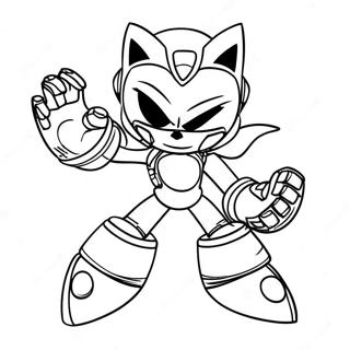 Page A Colorier De Metal Sonic En Action 511-411