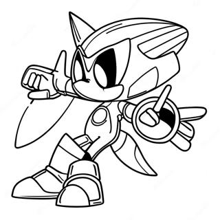 Page A Colorier De Metal Sonic En Action 511-412