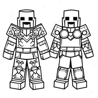 Page A Colorier Armure Minecraft 51653-40862