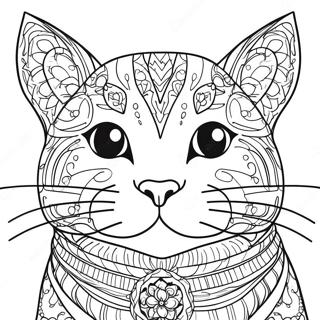 Chat Réaliste Pages À Colorier