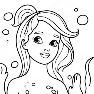 Page A Colorier Barbie Nageant Sous Leau 52394-41442