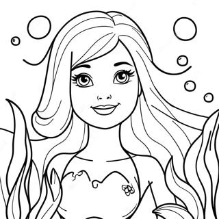 Page A Colorier Barbie Nageant Sous Leau 52394-41444