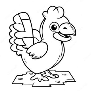 Poule Minecraft Pages À Colorier