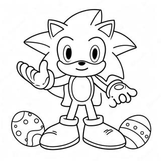 Page A Colorier Sonic Avec Oeufs De Paques 53414-42257