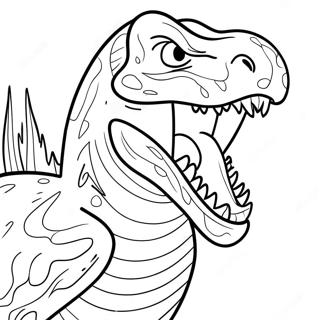 Page A Colorier Indoraptor Fier Rugissant 54634-43217