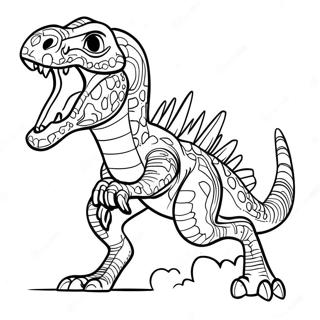 Page A Colorier Indoraptor Fier Rugissant 54634-43219