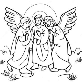 Gloire À Dieu Bergers Et Anges Pages À Colorier