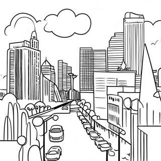 Page A Colorier La Ligne Dhorizon De Las Vegas Strip 55803-44143