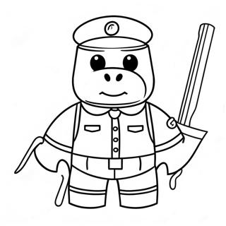 Cochon Soldat Roblox Pages À Colorier