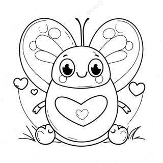 Page A Colorier De La Coccinelle Damour Mignonne Avec Un Coeur 56754-44908