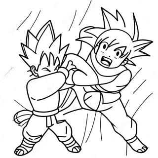 Goku Contre Naruto Pages À Colorier