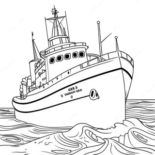 Page A Colorier Du Navire Edmund Fitzgerald 58053-45936