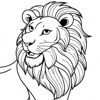 Page A Colorier Lion Majestueux Rugissant 59364-46966