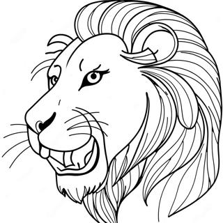 Page A Colorier Lion Majestueux Rugissant 59364-46967