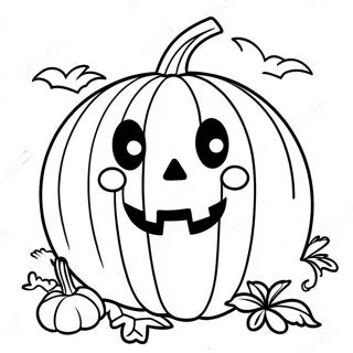 Page A Colorier Citrouille Dhalloween Mignonne 59523-47126