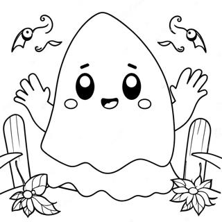 Page A Colorier Adorable De Fantome Dhalloween 59524-47139