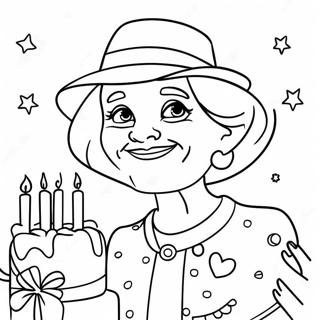 Joyeux Anniversaire Mamie Pages À Colorier