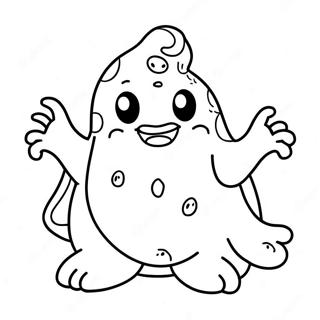 Page A Colorier Du Mignon Fantome Slimer 61114-48357