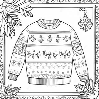 Pull De Noël Pages À Colorier