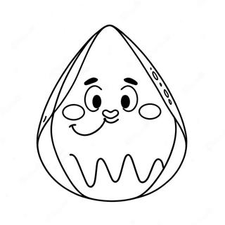 Page A Colorier De Hershey Kiss Mignon Avec Un Visage Souriant 61684-48805